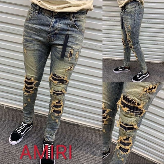 amiri glitter track jeans