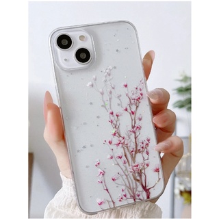 เคส โทรศัพท์ไอโฟน(iphone) แบบใส ดอกไม้