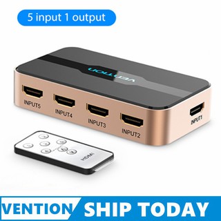 Vention HDMI Splitter Switch 5 Input 1 Output HDMI Switcher Smart Android HDTV 4K HDMI