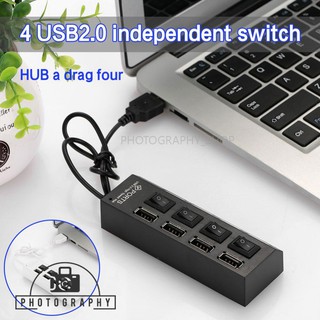 อะแดปเตอร์ USB 2.0 hub 4 port ตัวเพิ่มช่องต่อUSB ช่องต่อ USB 2.0 แบบ 4ช่อง อุปกรณ์เพิ่มช่องต่อ USB 4 พอร์ต High Speed