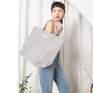 กระเป๋า layover Limited Grey Tote Bag กระเป๋าสะพายข้าง