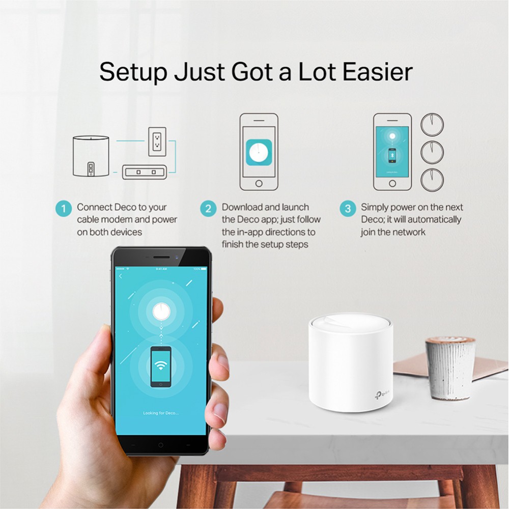 TP-Link Deco X60 AX5400 Mesh Wi-Fi6 ใน 1 กล่องมี 2 เครื่อง / 3 เครื่อง (สามารถเลือกซื้อได้)