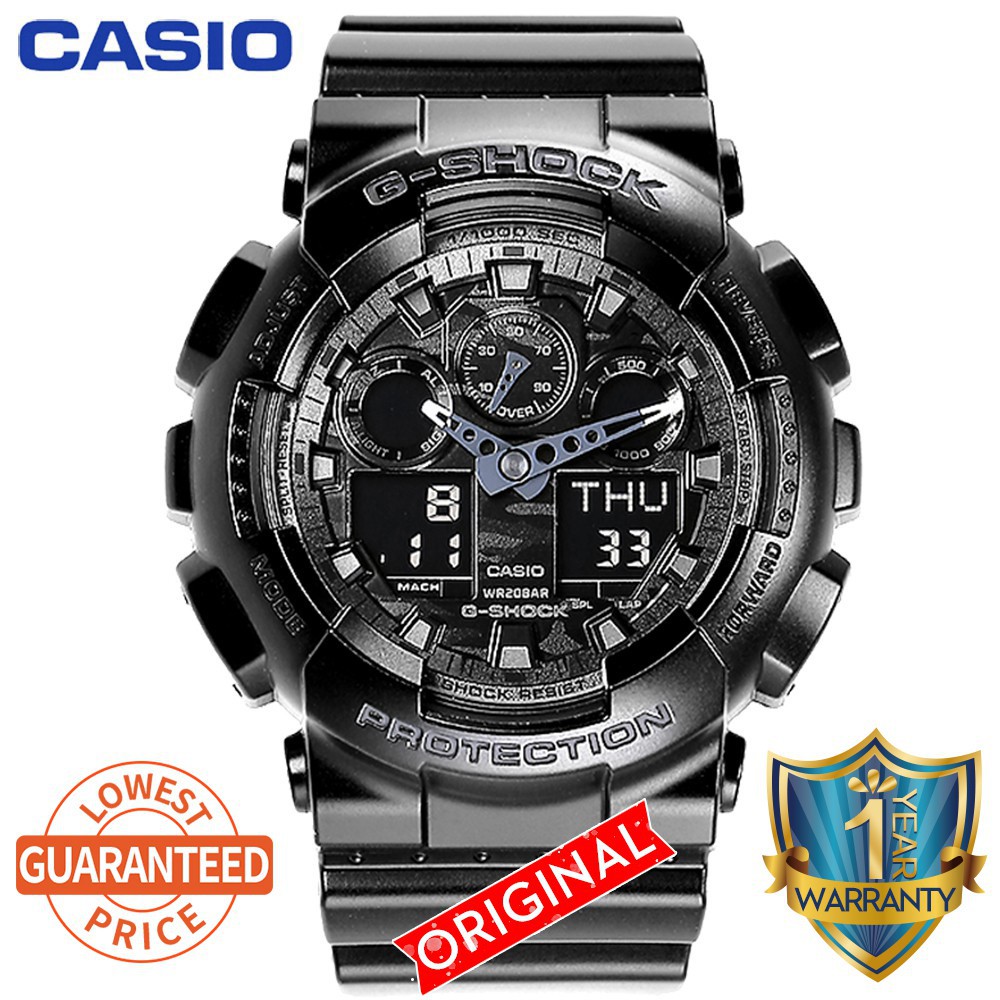 【ซื้อต่างประเทศ】Casio G-Shock GA100 Men Women Digital Sport Quartz Watch GA-100