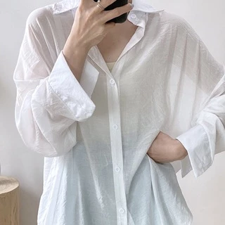 แขนยาว เสื้อ เสื้อเชิ้ตผู้หญิง เสื้อกลัดกระดุม อ่อนเยาว์ เบาสบายสไตล์ลำลอง ความเยาว์