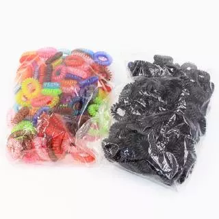 ยางรัดผม แบบเกลียว สไตล์เกาหลี ส่งแบบสุ่มสี 10 ชิ้น