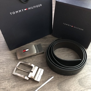 ส่งฟรี🔥เข็มขัดชาย เข็มขัดหนังแท้ เข็มขัด2หัว เข็มขัดทอมมี่ TOMMY HILFIGER BELT AND  BUCKLE SET