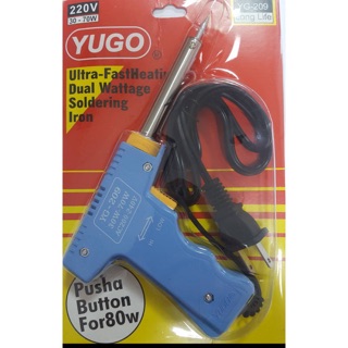 YUGO-หัวแร้งปืน 2 ระบบ ปรับได้ 30W-70W หัวแร้งบัดกรีด้ามปืนไฟฟ้า หัวเชื่อม