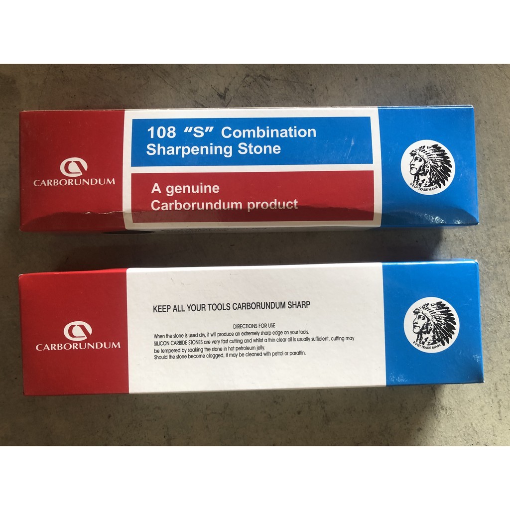 VMSHOPP- 8/6" -CARBORUNDUM SHARPENING STONE (Honing Stone_Whetstone_Knife Sharpener_Batu Asah)