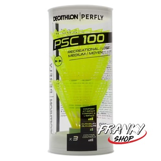 ลูกขนไก่พลาสติกขนาดกลาง ลูกแบดมินตัน CH PLASTIC SHUTTLECOCK PSC 100 MEDIUM x 3 YELLOW