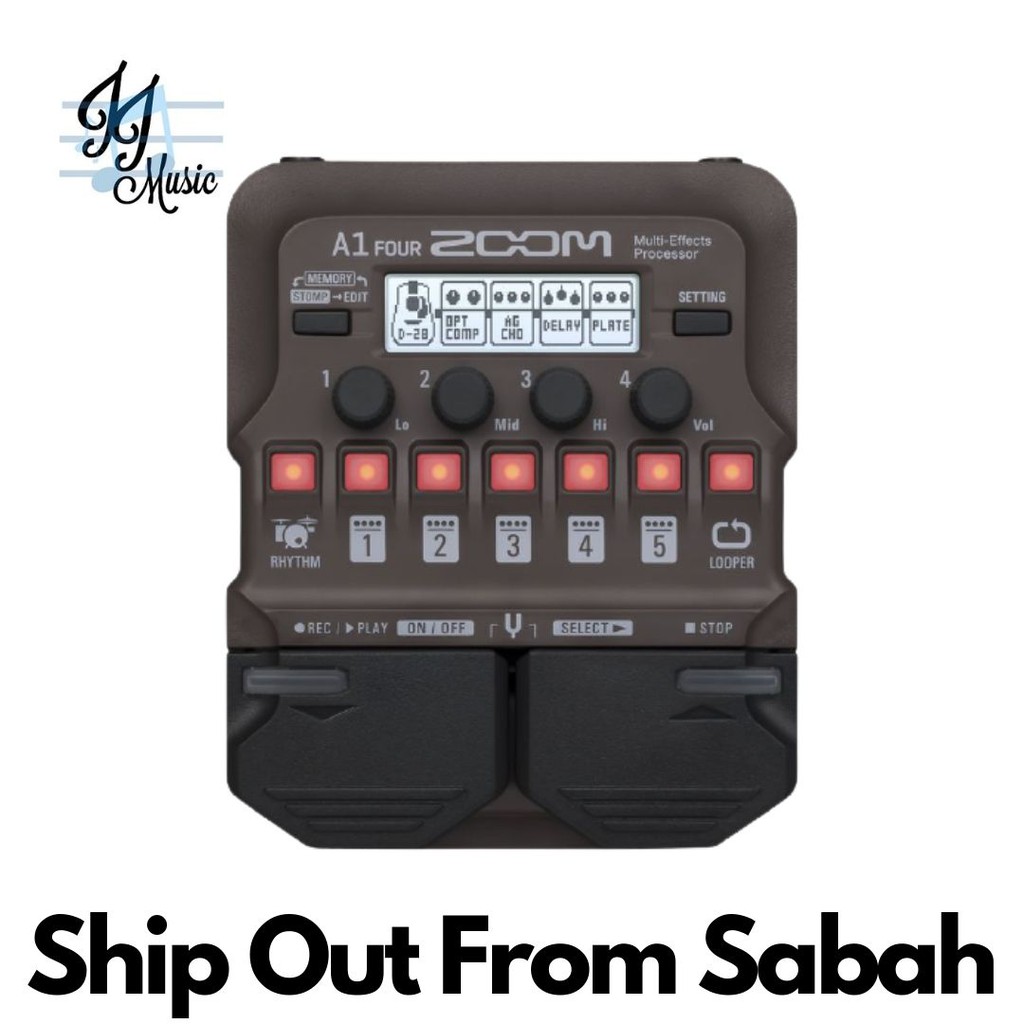 Zoom A1 Four Acoustic Instrument Multi-Effect โปรเซสเซอร์ (A1Four)