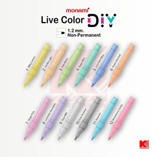 ปากกาเมจิก Monami Live Color DIY หัวกลม