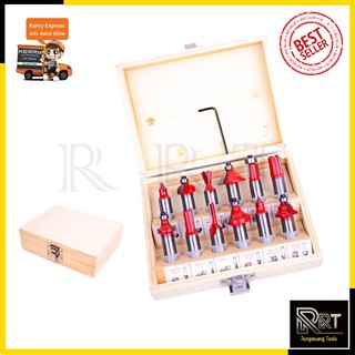 RRT ชุดดอกเร้าเตอร์/ทริมเมอร์(1/2") รุ่น 12PCS