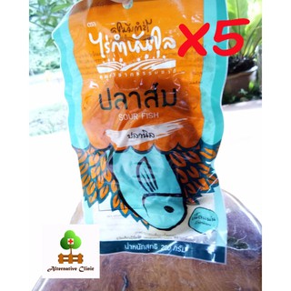 ไร่กำนันจุล ปลาส้ม-ปลานิล 200 กรัม 5 ถุง Raikamnanchul Pickled Fish (Tilapia) 200 g. 5 sachets