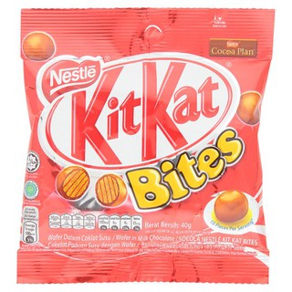 🔥ยอดนิยม!! คิทแคท ไบท์ ช็อกโกแลตนมสอดไส้เวเฟอร์ 40กรัม Kitkite Bite Milk Chocolate Wafers 40g