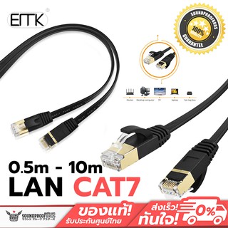 สายแลน ERTK LAN CAT7 สายแลน CAT7 ระดับเทพ ทองแดง OFC สายแบน มีให้เลือกตั้งแต่ 0.5m - 10m.