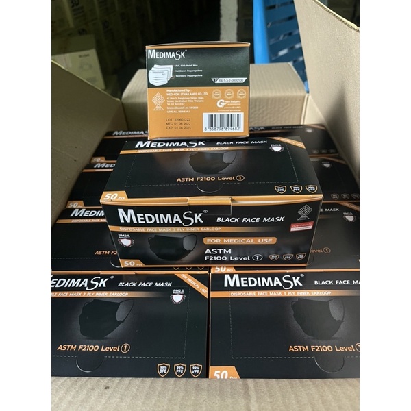Medimask สีดำ🖤 (ยกลัง 20 กล่อง) ราคาพิเศษ