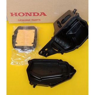 หม้อกรองอากาศแท้+ใส่กรอง+ฝาครอบHONDA SONIC 125,1ชุดได้3ชิ้น อะไหล่แท้ศูนย์HONDA