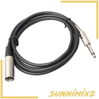 ( Sunnimix 2 ) Xlr 3 - Pin Male To 6 . 35 mm 1 / 4 " Trs Male ปลั๊กสายเคเบิ้ลไมโครโฟน 6 ฟุต 10 ฟุต