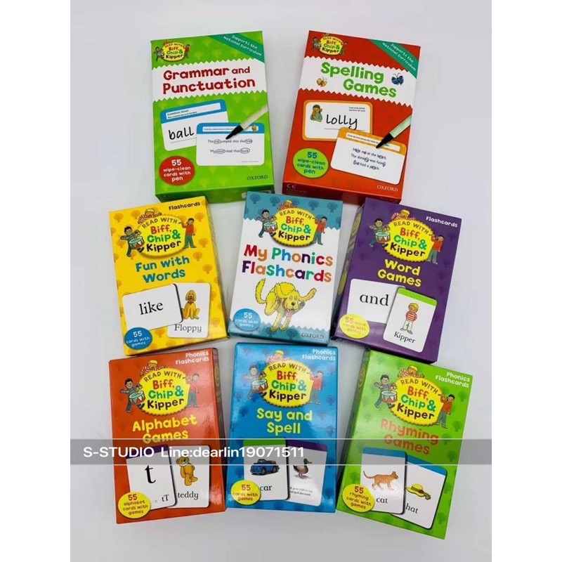 จัดส่งทุกวัน Oxford Tree Reading Flash Card 8 Box English Word Phonics Reading Phonics Vocabulary Wo