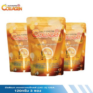 Collagen Cold คอลลาเจนโกลด์ 120 กรัม 3 ซอง Undenatred Collagen Type-2 (UC-2) จากอเมริกา