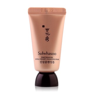 ของแท้💯แยกเซ็ตขาย Sulwhasoo Timetreasure Extra Creamy Cleansing Foam 15ml