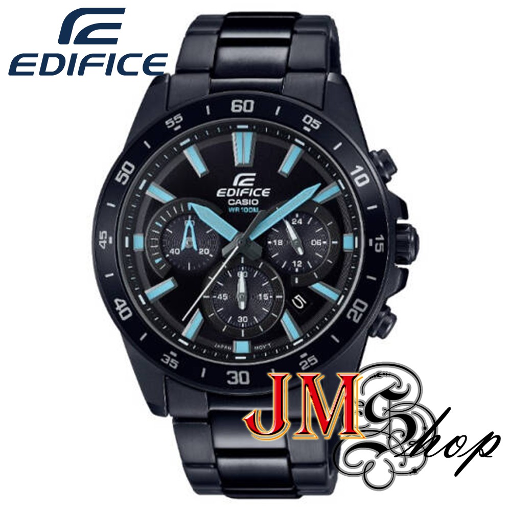 Casio Edifice นาฬิกาข้อมือผู้ชาย สายสแตนเลส รุ่น EFV-570DC-1AVUDF (สีดำ)
