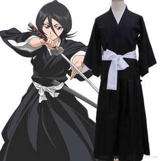 Bleach - Kuchiki Rukia ชุดคอสเพลย์กิโมโนชุดกิโมโนเครื่องแต่งกายคอสเพลย์กางเกงขายาวแฟชั่น