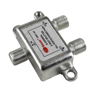 Splitter 2 ways All Port Power Pass For 5-2400Mhz Signal (Silver)