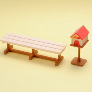 Sylvanian Post Box and Bench ซิลวาเนียน เฟอร์นิเจอร์ตู้จดหมาย ม้านั่ง เก้าอี้นั่ง มือ 1 จากญี่ปุ่น