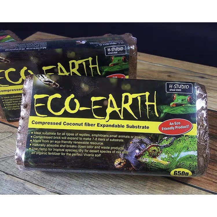ขุยมะพร้าว Eco-Earth สำหรับรองพื้นเต่าบก กบและสัตว์เลื้อยคลานอื่นๆที่ต้องการความชื้นและความอบอุ่นพร้อมส่งอยู่ไทย