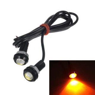 2pcs 18mm 9W LED Eagle Eye Bulb Car Fog Daytime Reverse Signal DRL Running Light (Yellow)