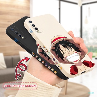 เคสโทรศัพท์มือถือแบบนิ่ม ลายลูฟี่ หน้ายิ้ม มีลายด้านข้าง สําหรับ VIVO V15 Pro S1 Pro VIVO V9 Y19 V21 Y51 Y51A Y31 Y53S Y11 Y83 Y85 K003