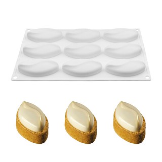 แม่พิมพ์ซิลิโคน วงรีแหลม 9 ช่อง Ellipse silicone molds 9 cavities