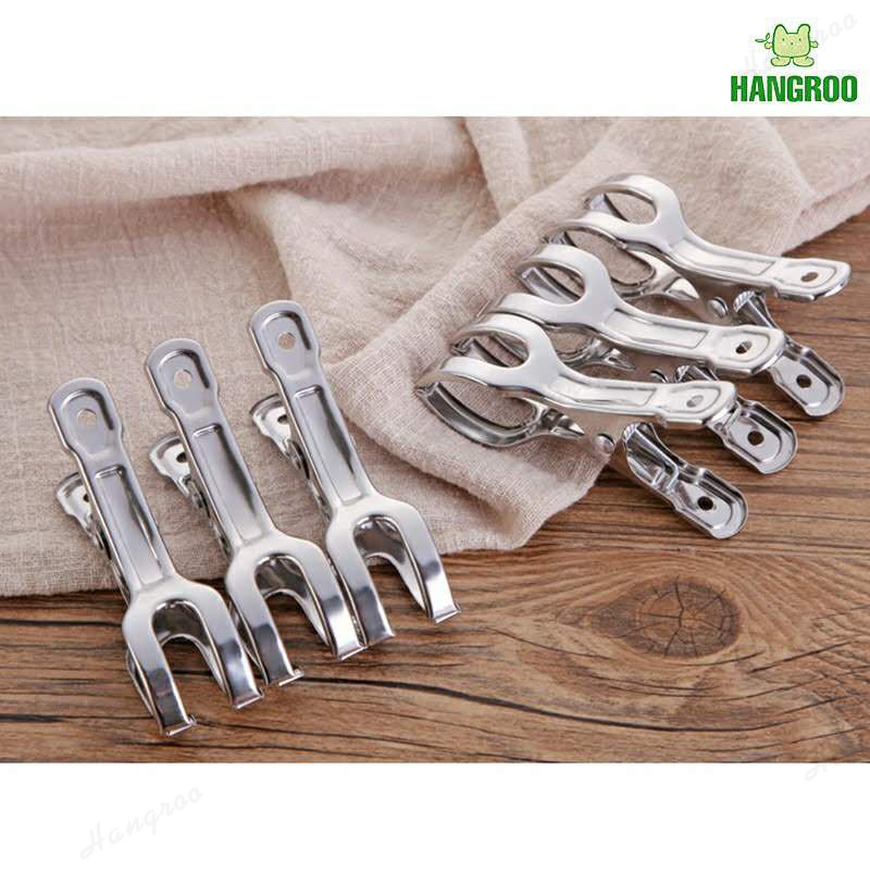 HANGROO H580 ที่หนีบผ้าสแตนเลส ตัวหนีบผ้า หนีบแน่น ไม่เป็นสนิม มีหลายแบบ รายละเอียดด้านใน