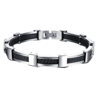 TANITTgems Rubber Stainless Steel Bracelet - Black#790