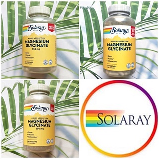(Solaray®) Higher Absorption Magnesium Glycinate 350 mg แมกนีเซียม ไกลซิเนต กระดูก กล้ามเนื้อ ผ่อนคลาย