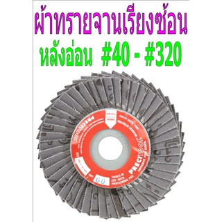 ผ้าทรายจานเรียงซ้อน หลังอ่อน 4” ตั้งแต่เบอร์ 40-400