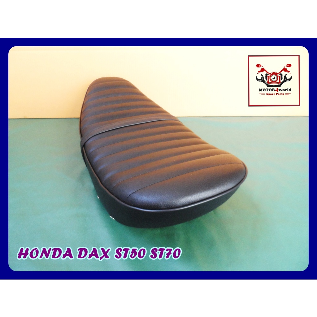 "BLACK" COMPLETE SEAT with PIN Fit For HONDA DAX ST50 ST70 // เบาะ เบาะรถ สีดำ ผ้าลอน มีหมุด ไม่สกรีน
