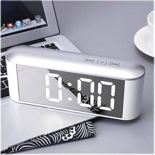 Touch Sensor LED Mirror Thermometer Alarm Clock #RED