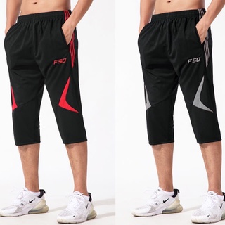 กางเกงกีฬาขาสั้นผู้ชายฟุตบอลเดินป่ากางเกงกีฬา Plus Size