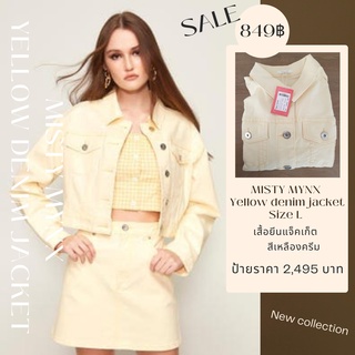 MISTY MYNX Yellow denim jacket