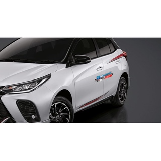 (ของแท้) สติ๊กเกอร์ ตกแต่ง ด้านข้าง 4 ชิ้น โตโยต้า ยาริส Toyota Yaris เบิกศูนย์