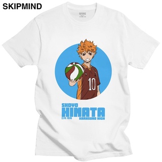 เสื้อยืดแขนสั้น ผ้าฝ้าย พิมพ์ลายอนิเมะวอลเลย์บอล Haikyuu Shoyo Hinata สําหรับผู้ชาย O65YT669559สามารถปรับแต่งไ