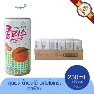 น้ำผลไม้เกาหลีผสมโยเกิร์ต fruit juice coolpis 230ml. 30pcs dongwon(ดงวอน)