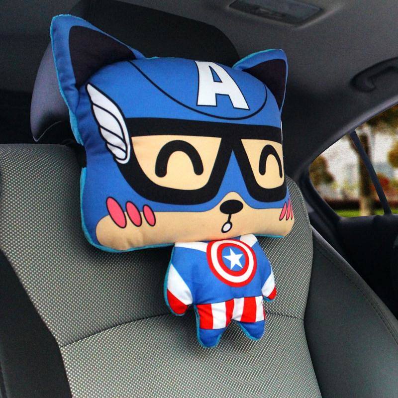 Automotive Headrest Pillow Car Neck Pillow Cartoon inside the Car Cute ...