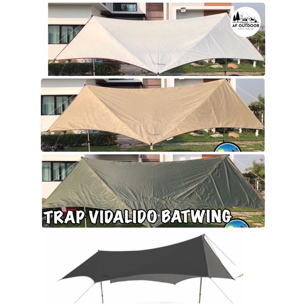 (พร้อมส่ง) Vidalido Trap ขนาด 4.4x4.5 M  ฟลายชีท vidalido ผ้าทาร์ปกันฝน ผ้าใบกันแดดกันฝน สินค้ามือ 1