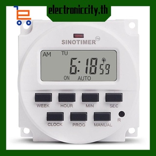 Sinotimer 220V รายสัปดาห์ 7 วัน ดิจิทัล ตั้งโปรแกรมได้ สวิตช์จับเวลา รีเลย์ ควบคุม