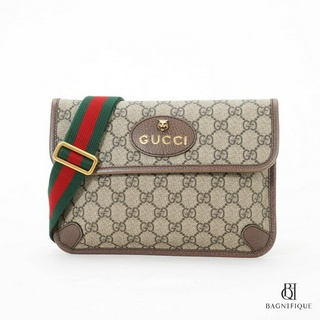 GUCCI BELT BAG TIGER 24 BROWM GG SUPREME MONOGRAM GHW