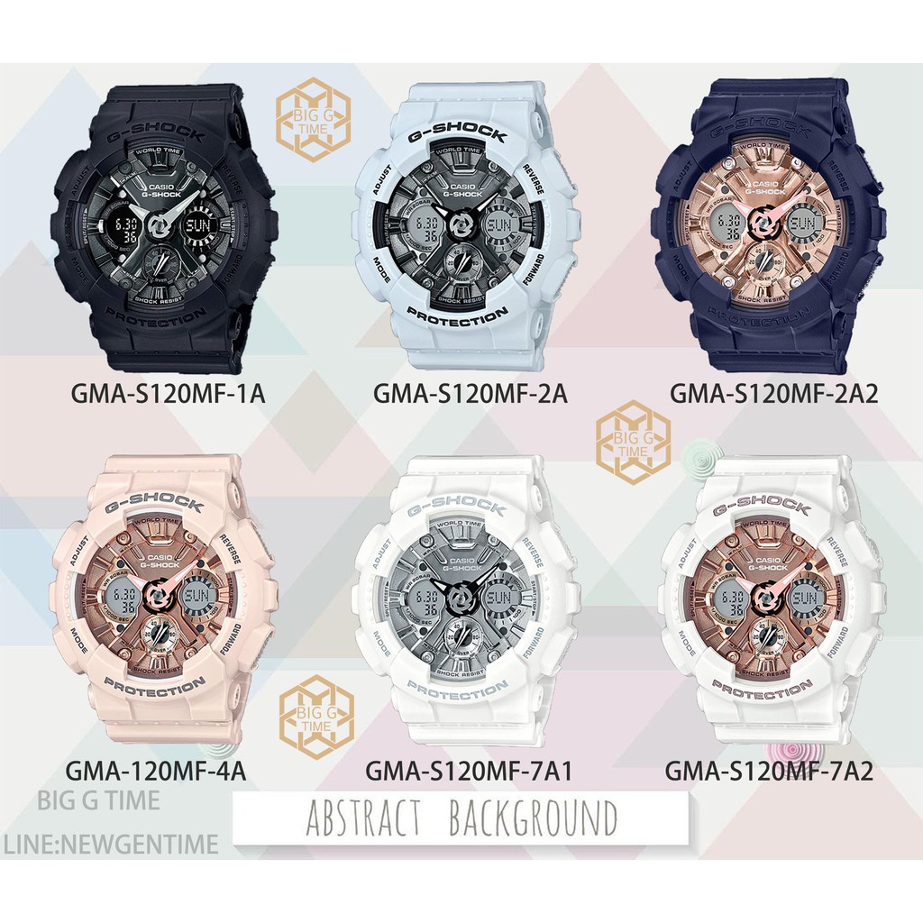 นาฬิกา CASIO G-SHOCK GMA-S120MF Series รุ่น GMA-S120MF-1A/GMA-S120MF ...