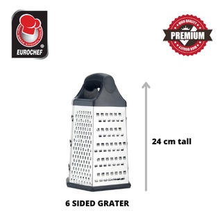 Eurochef Multi-Purpose 6 Sided Grater  Easily grate or slice vegetables, fruits, Rust resistant